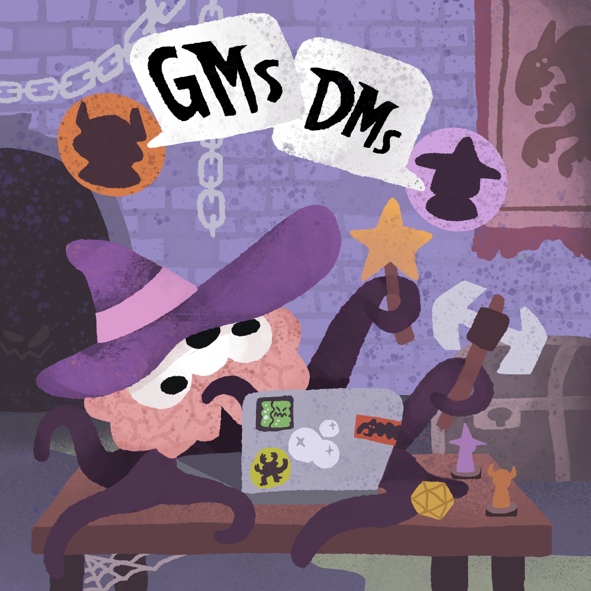 GMs DMs Podcast Art, by Tyler Reed